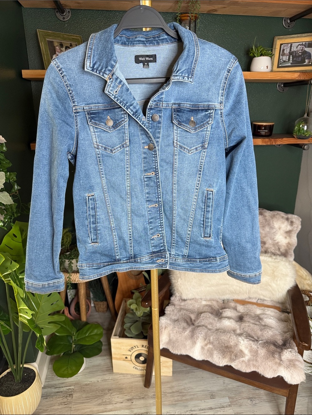 Well Worn Light Blue Denim Jacket